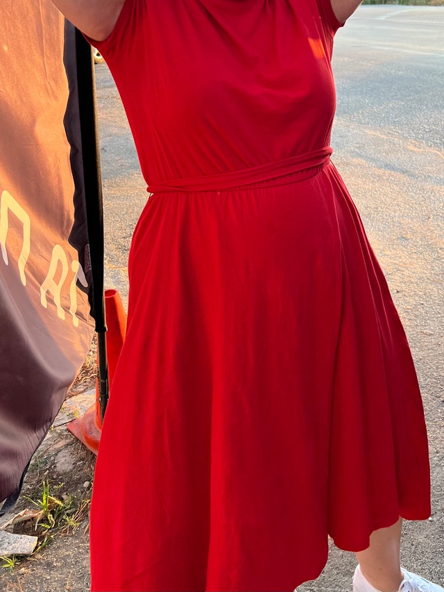 Red Midi Dress Large