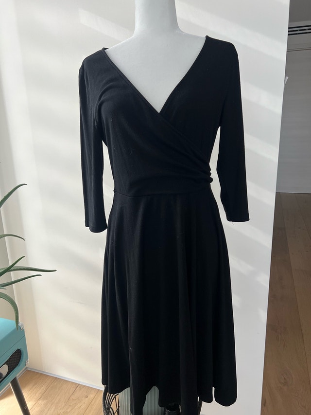 Large Black Wrap Dress