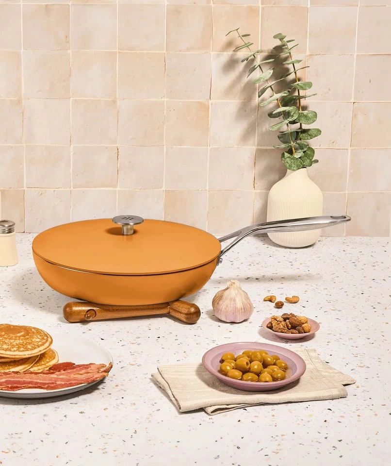 NEW 11” Kilne Ceramic non-stick non-toxic frying pan w Lid - photo 2