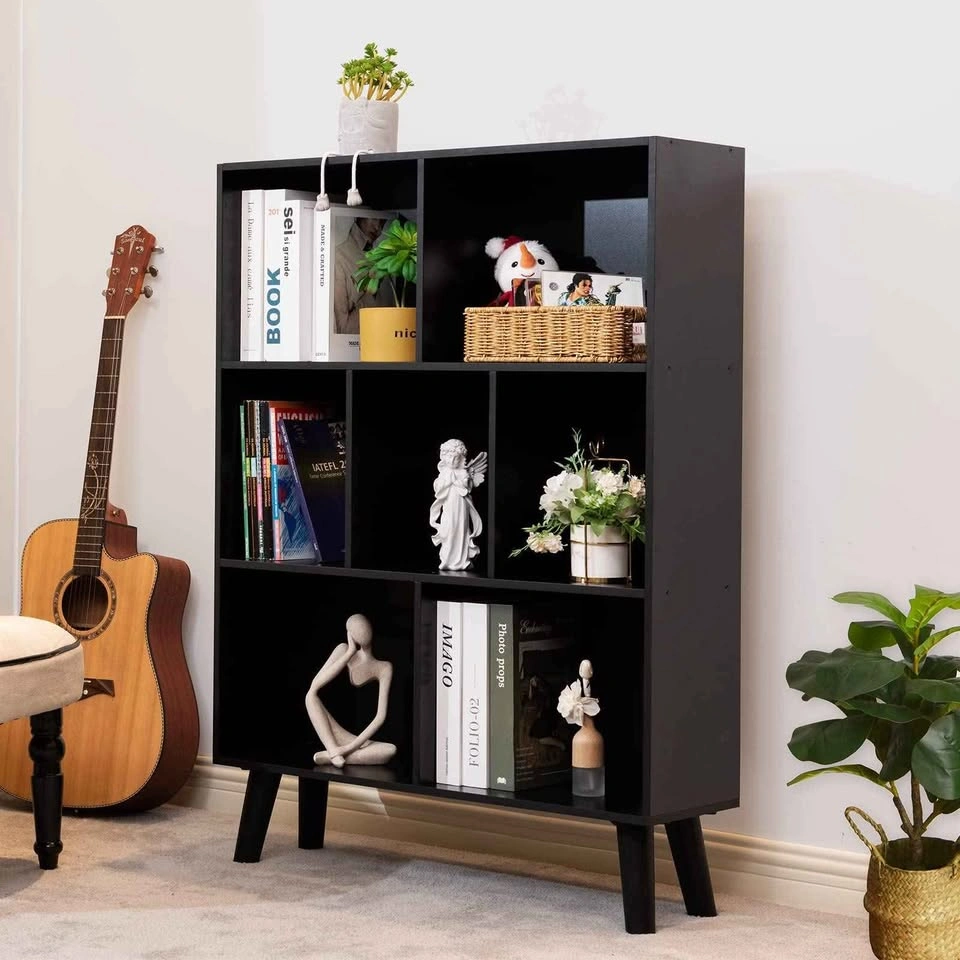 YAHARBO 31.5 Inch Wide 3 Tier Black Modern Bookshelf - photo 2