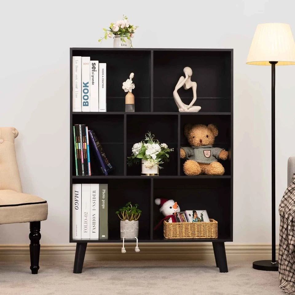 YAHARBO 31.5 Inch Wide 3 Tier Black Modern Bookshelf - photo 5