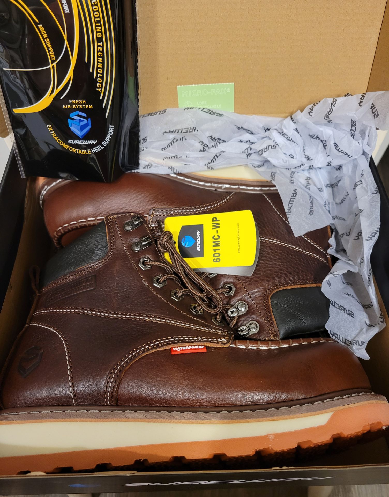 Sureway Composite Toe Waterproof Work Boots Dark Brown Sz 8 - photo 2