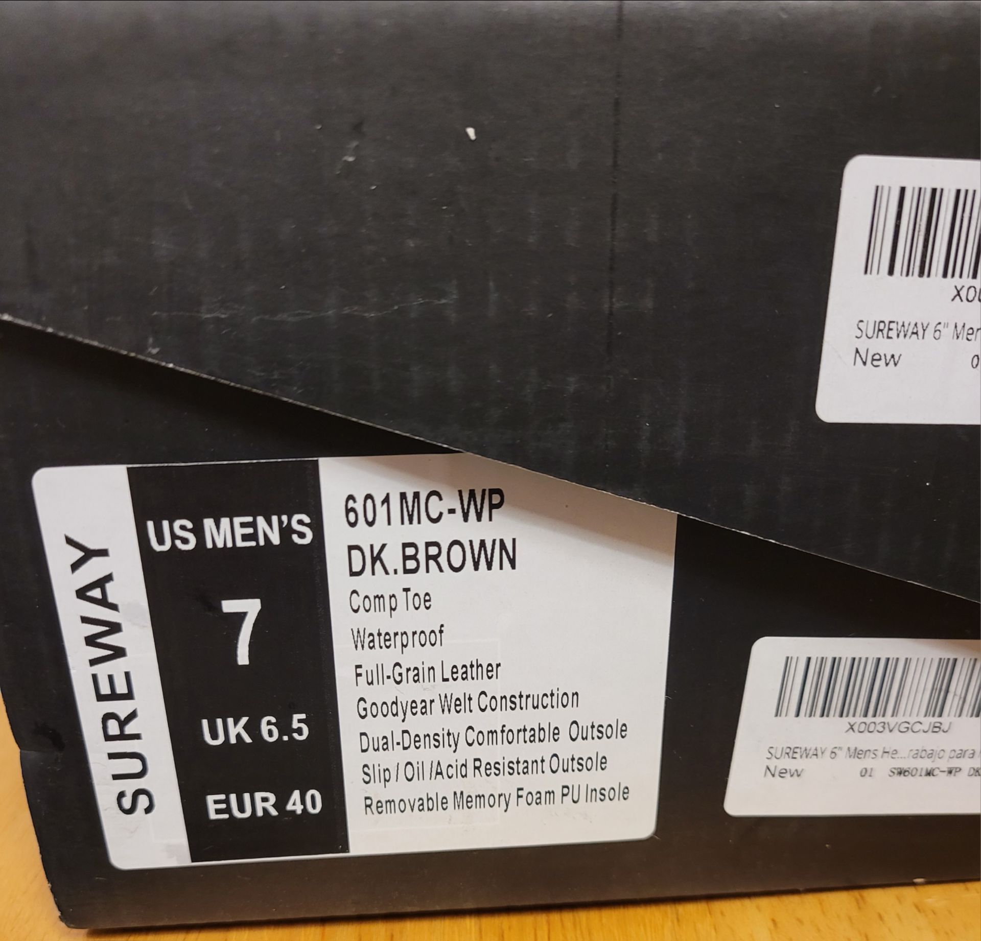 Sureway Composite Toe Waterproof Work Boots Dark Brown Sz 8 - photo 4