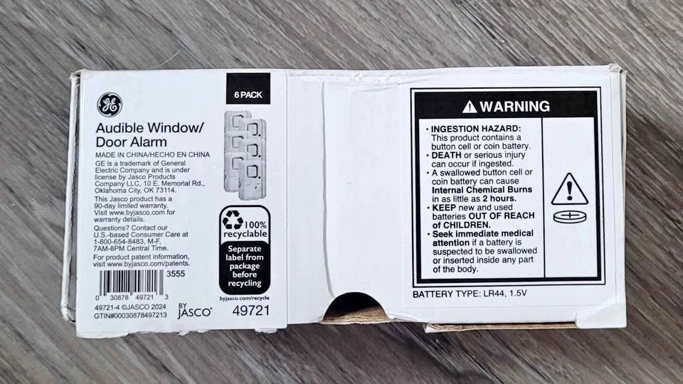 GE Audible Window/Door Alarm 6 Pack