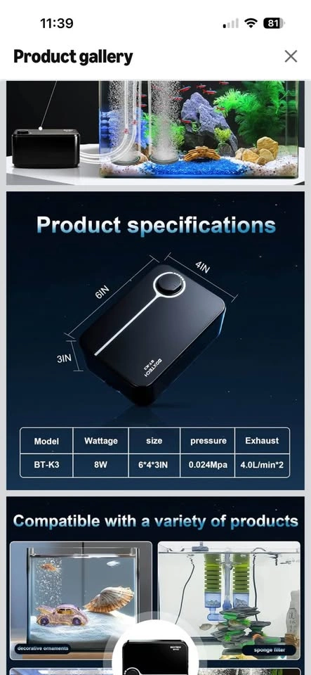Boxtech Aquarium Ultra Quiet Air Pump - photo 3