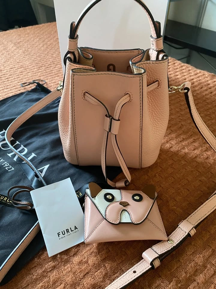 Brand New Furla Blush Pink Bag & Rare Limited Card Holder - photo 2