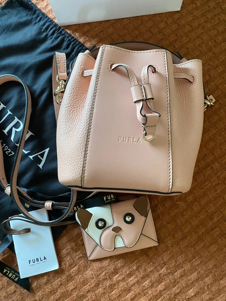 Brand New Furla Blush Pink Bag & Rare Limited Card Holder - photo 5