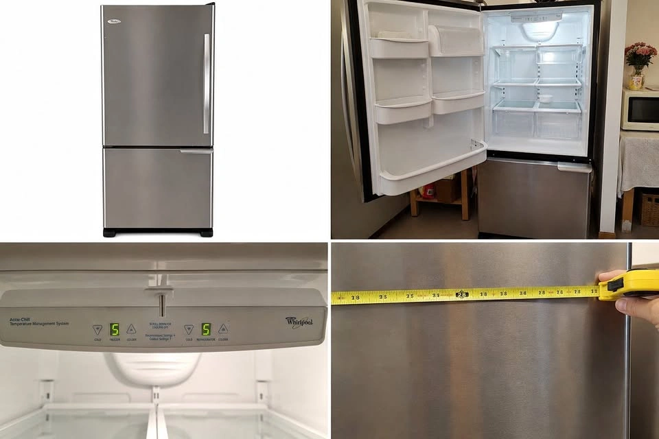 Whirlpool Stainless Steel Bottom-Freezer Refrigerator