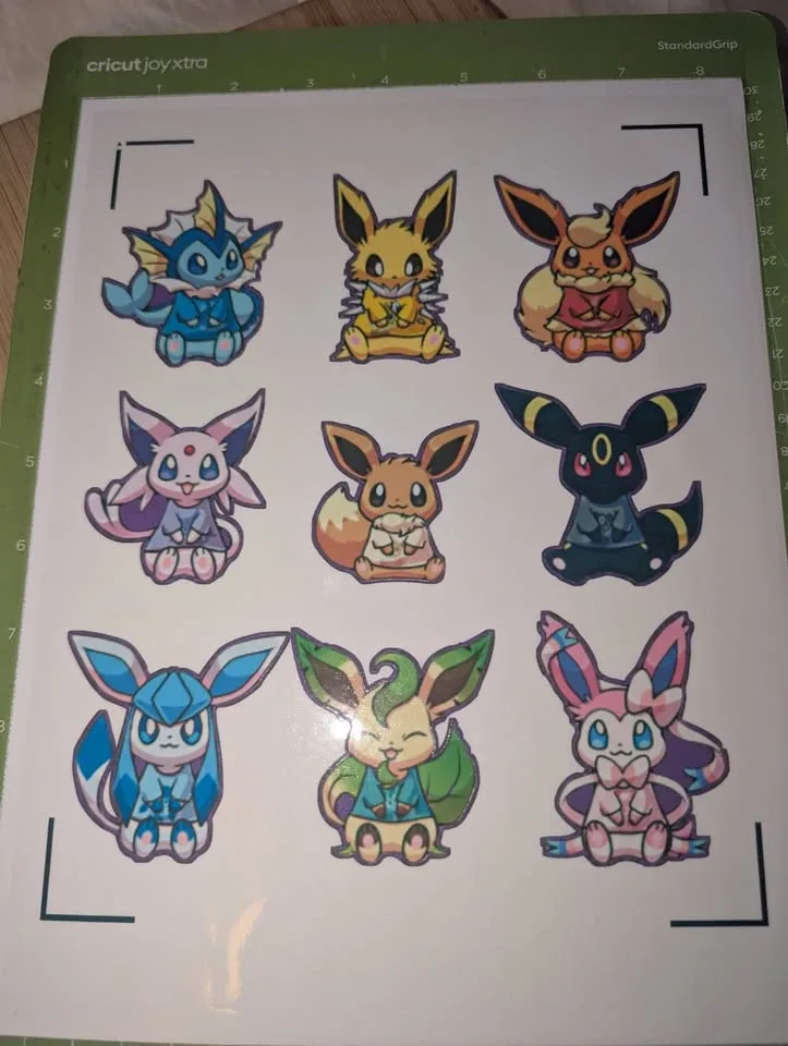 Eeveelution Chibi Decal Sheet - Full Set 9 Vinyl Stickers - photo 3