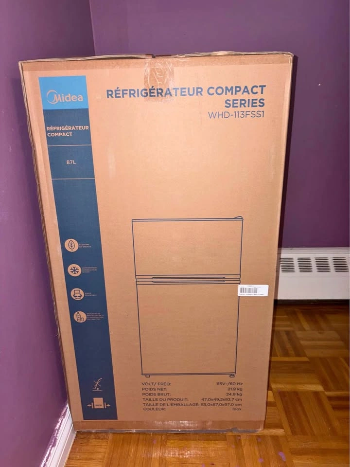 Brand New Midea 3.1 Cu. Ft. Compact Refrigerator (Stainless)