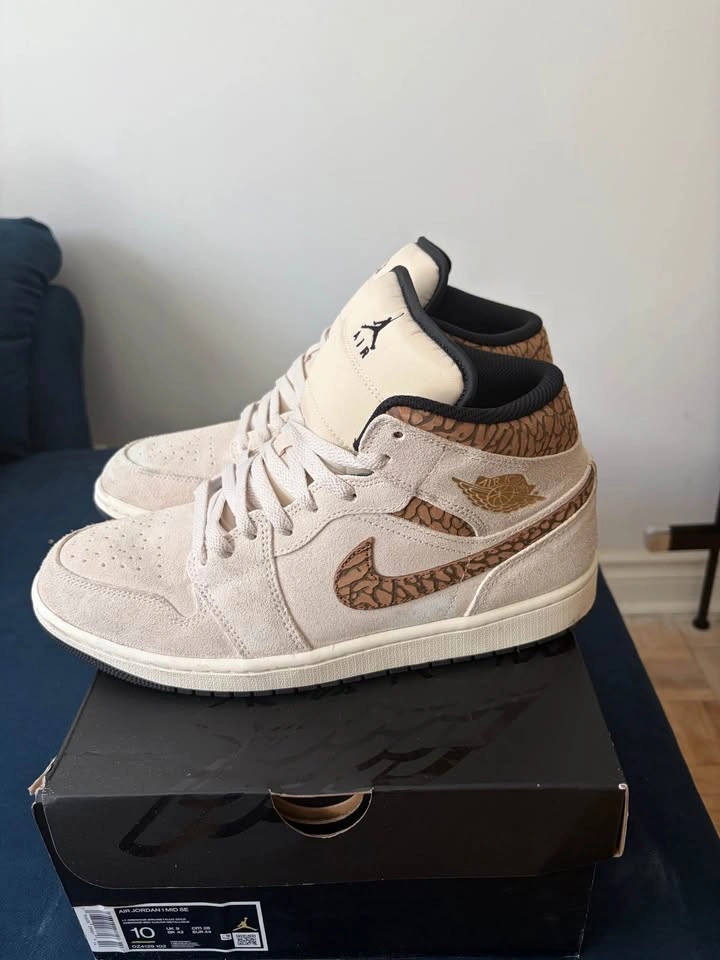 Air Jordan 1 Mid SE “Brown Elephant” – Size 10 - photo 3