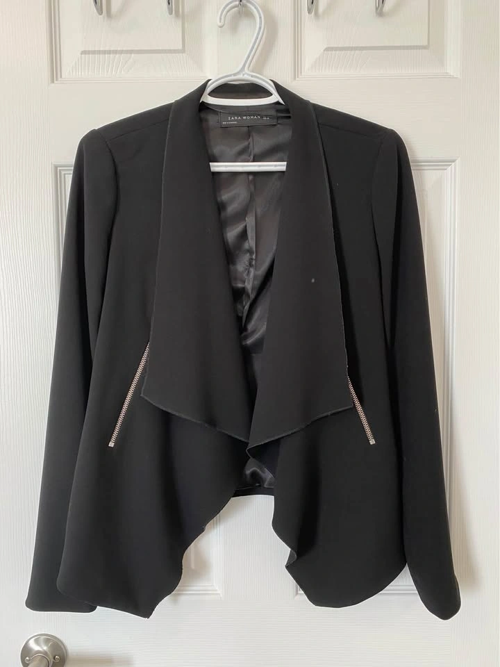 Zara Open Front Flowy Blazer – Size XS (Fits XS–S) - photo 2