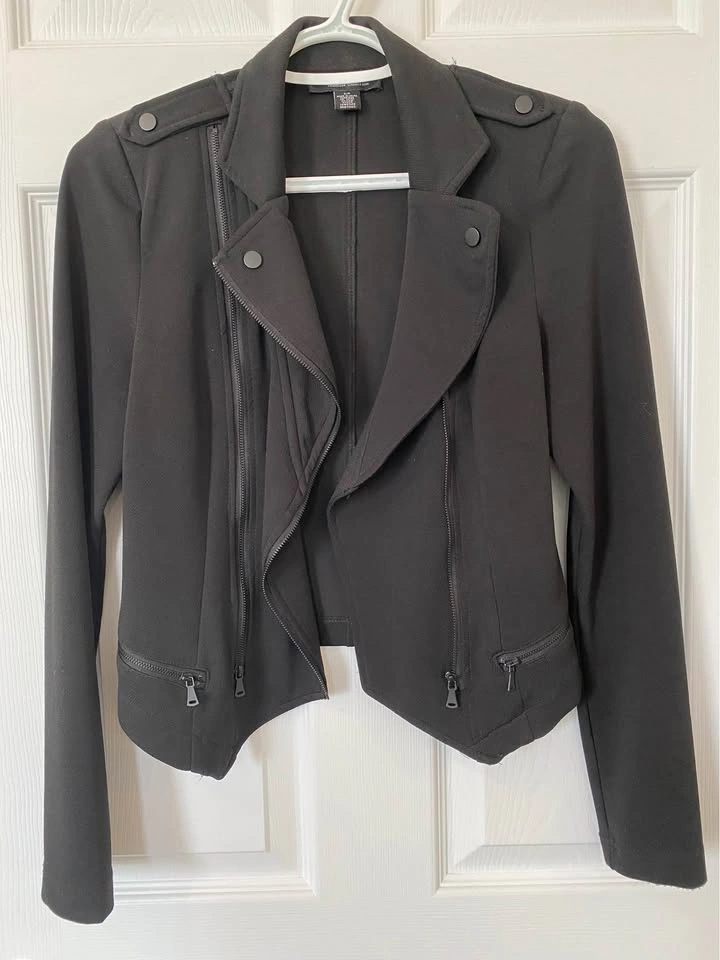 Revamped Moto-Style Blazer Jacket – Size S - photo 5