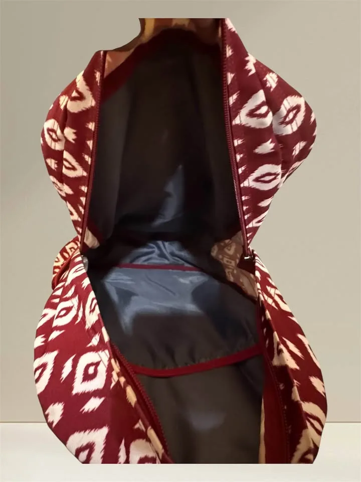 Jansport Backpack – Red & White Pattern, Spacious & Durable image indicator(2)