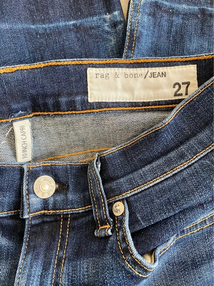 Rag & Bone High-Rise Capri Jeans – Size 27 - photo 5
