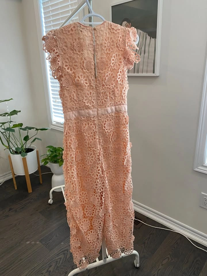 Miss Selfridge Blush Lace Romper US 4 – Brand New with Tags - photo 3