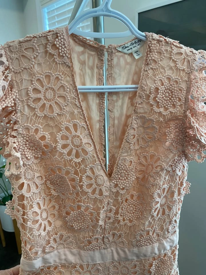 Miss Selfridge Blush Lace Romper US 4 – Brand New with Tags - photo 5