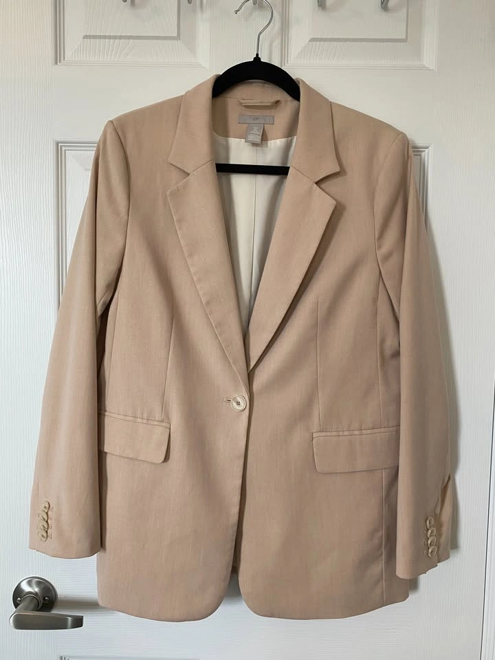 H&M light blush blazer – Size S (oversized fit) - photo 2