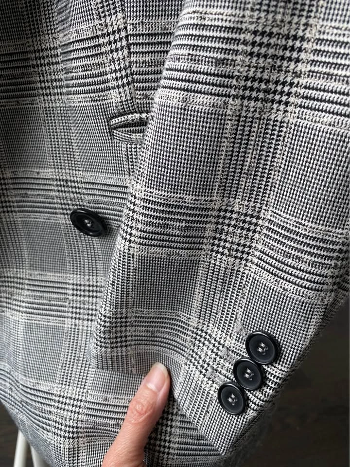H&M white/black plaid blazer – US 8 - photo 5