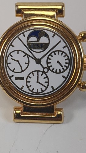 Vintage IWC Schaffhausen Da Vinci Chronograph Watch Pin Badge - photo 2
