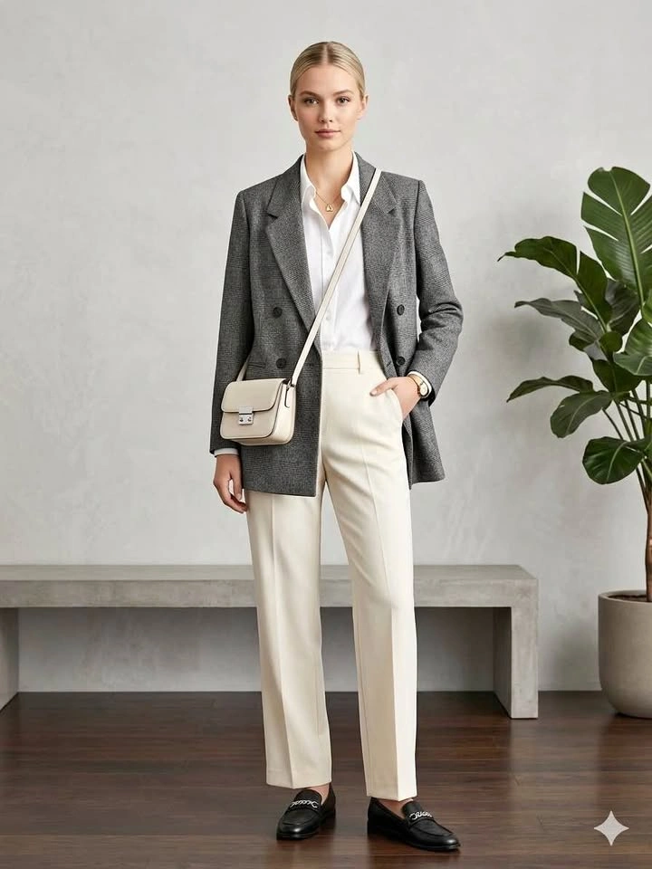 Garage black/white plaid blazer – Size XS (Fit S to M)