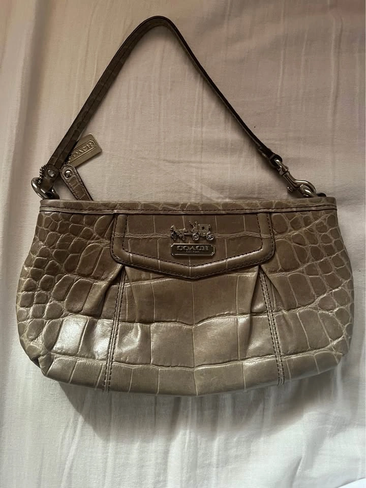 Coach Croc Embossed Leather Wristlet - photo 2