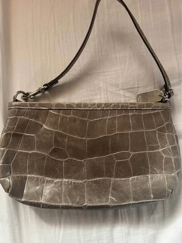 Coach Croc Embossed Leather Wristlet - photo 3