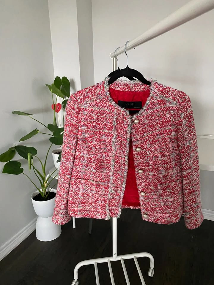 Zara Tweed Jacket + skirt set with Pearl Buttons - photo 2