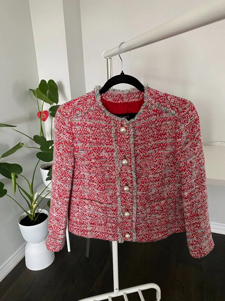 Zara Tweed Jacket + skirt set with Pearl Buttons - photo 4