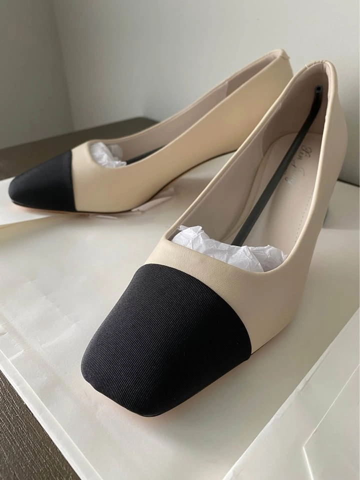 Elegant Color-Block High Heels Shoes – Size 38 (US 7.5) – New - photo 3