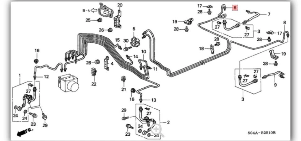 1999-2000 Civic OEM Brake Line - photo 5