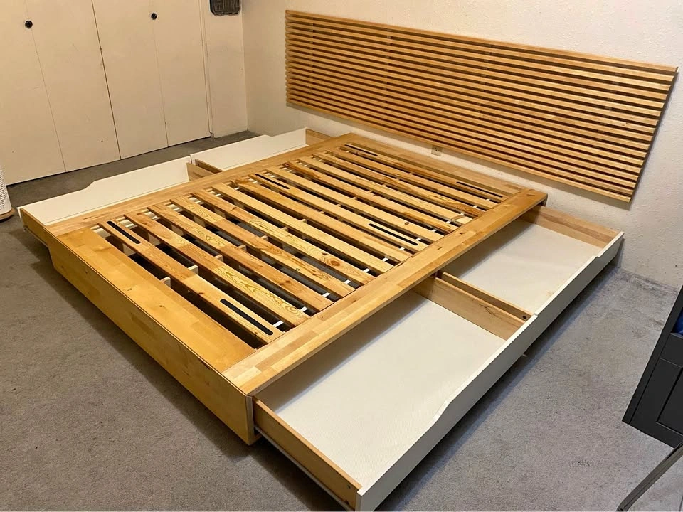 MANDAL full size Bed Frame with Headboard