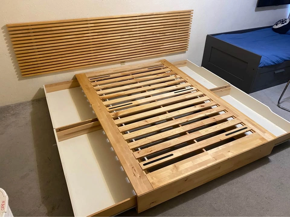 MANDAL full size Bed Frame with Headboard - photo 2