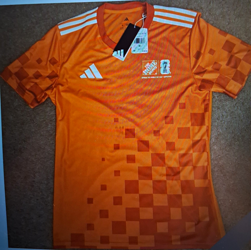 adidas Orange Soccer Jersey Short Sleeve Polyester Men's M #26
