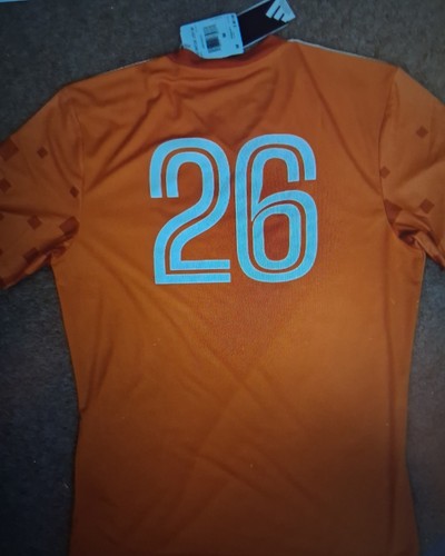 adidas Orange Soccer Jersey Short Sleeve Polyester Men's M #26 - photo 2