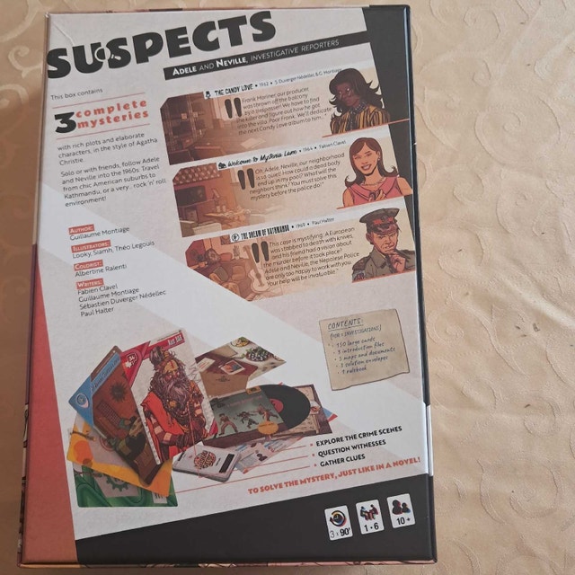 Suspects: Adele and Neville, Investigative Reporters. Board Game - photo 2