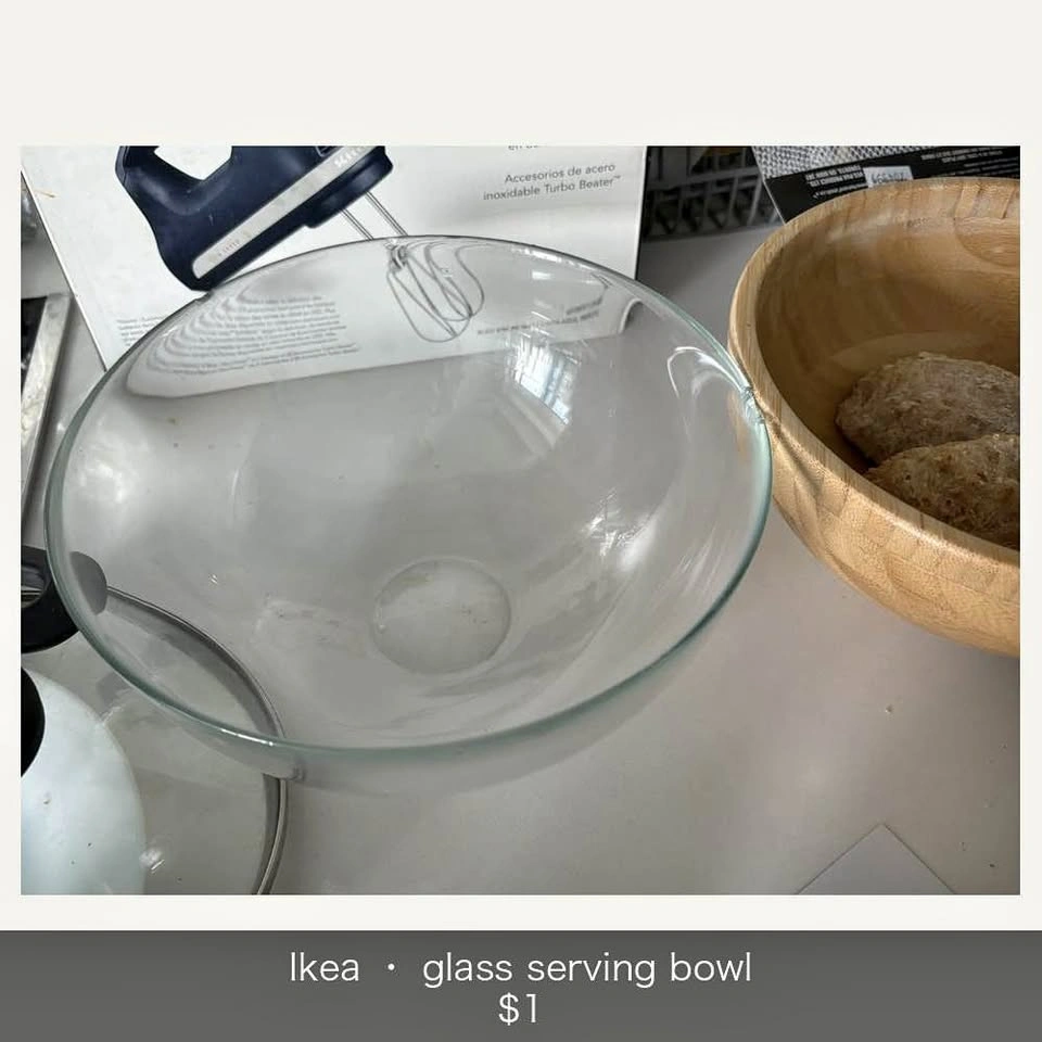 IKEA glass serving bowl