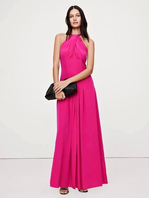 Banana Republic Silk Halter Maxi Dress w. Tags