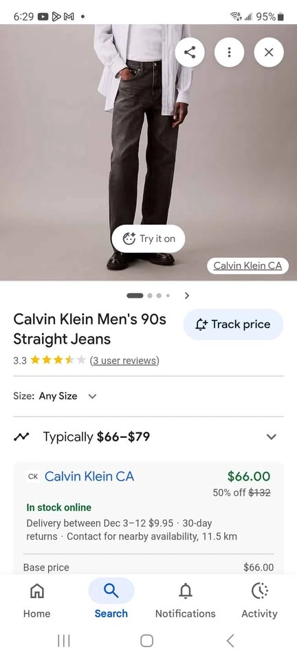 Calvin Klein Jeans Straight Cut, Size W38×L36 - photo 5