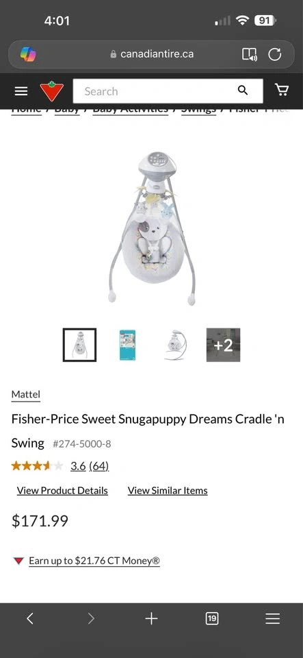 Fisher-Price Sweet Snugapuppy Dreams Cradle 'n Swing - photo 5