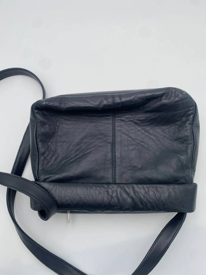 Sasti Black Shoulder Bag / Handbag with Long Strap - photo 3