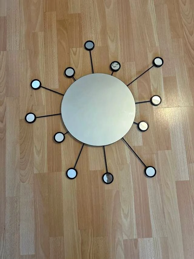 Mid-Century Modern Sunburst Wall Mirror