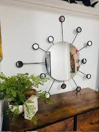 Mid-Century Modern Sunburst Wall Mirror - photo 2