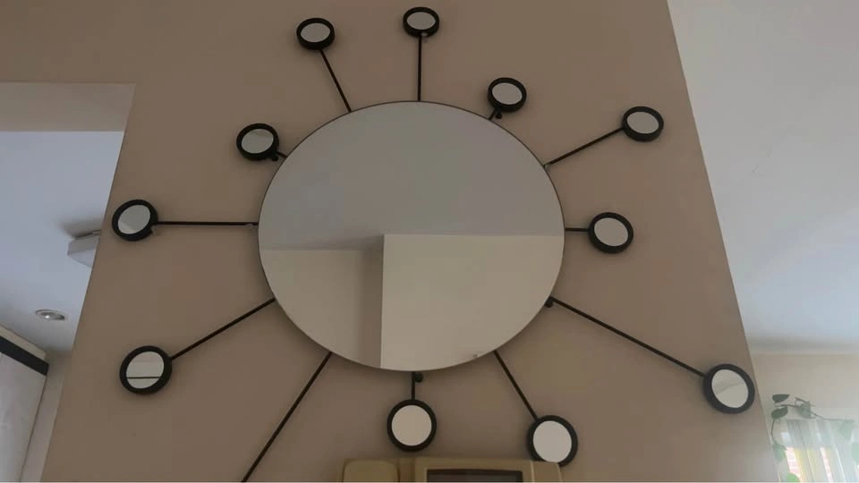 Mid-Century Modern Sunburst Wall Mirror - photo 3