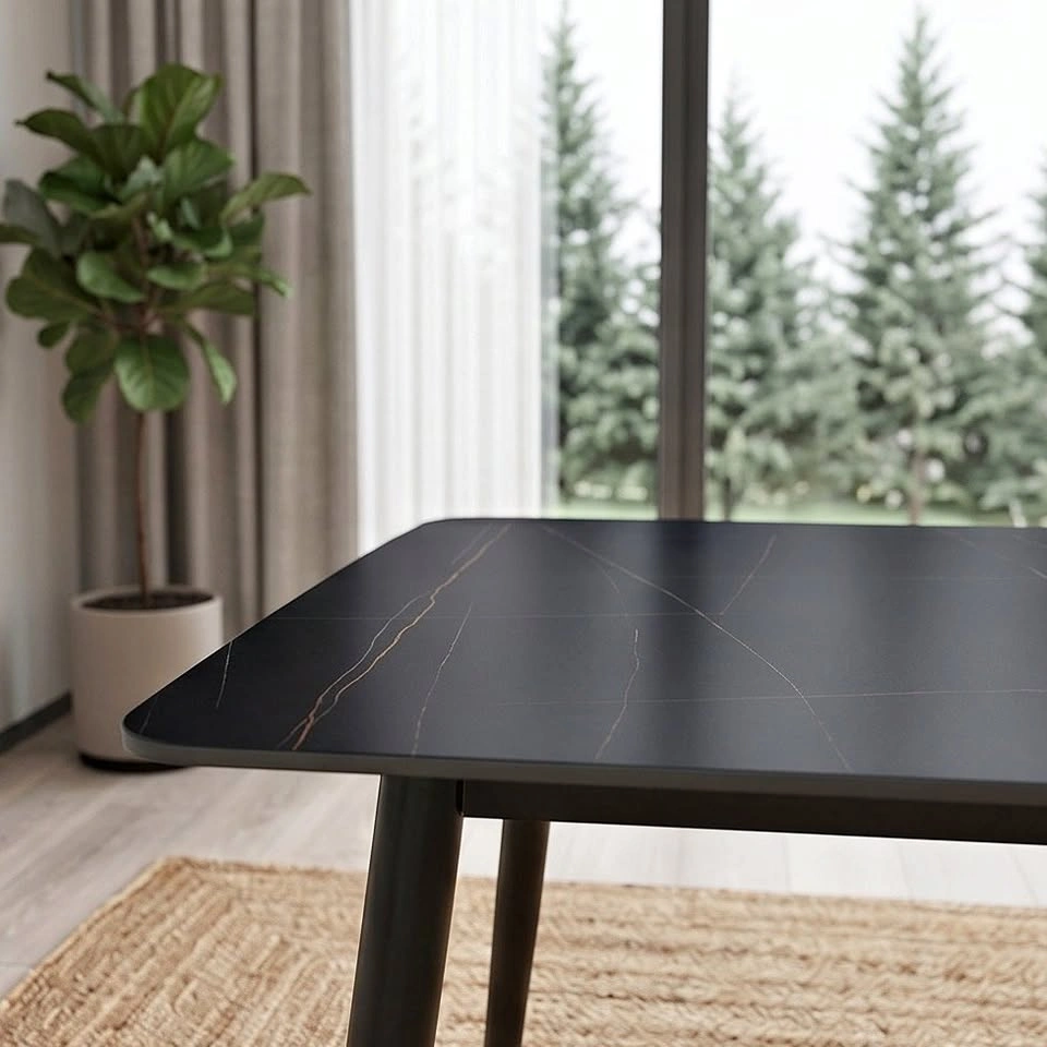 C1829 LDF024 Contemporary Rock Plate Dining Table
