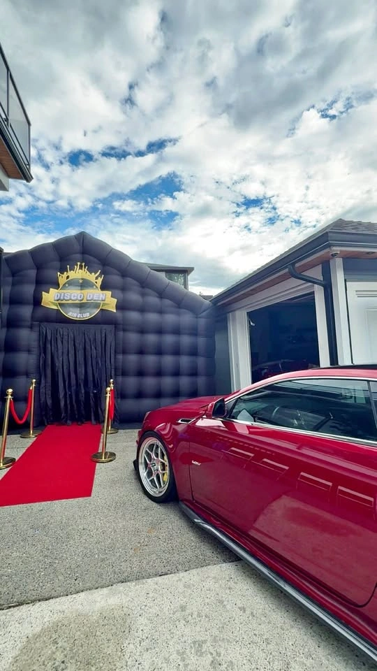 Backyard Nightclub Rental with Lights, Smoke & Speakers