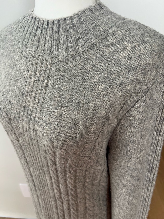 Large Cable Knit Midi Dress