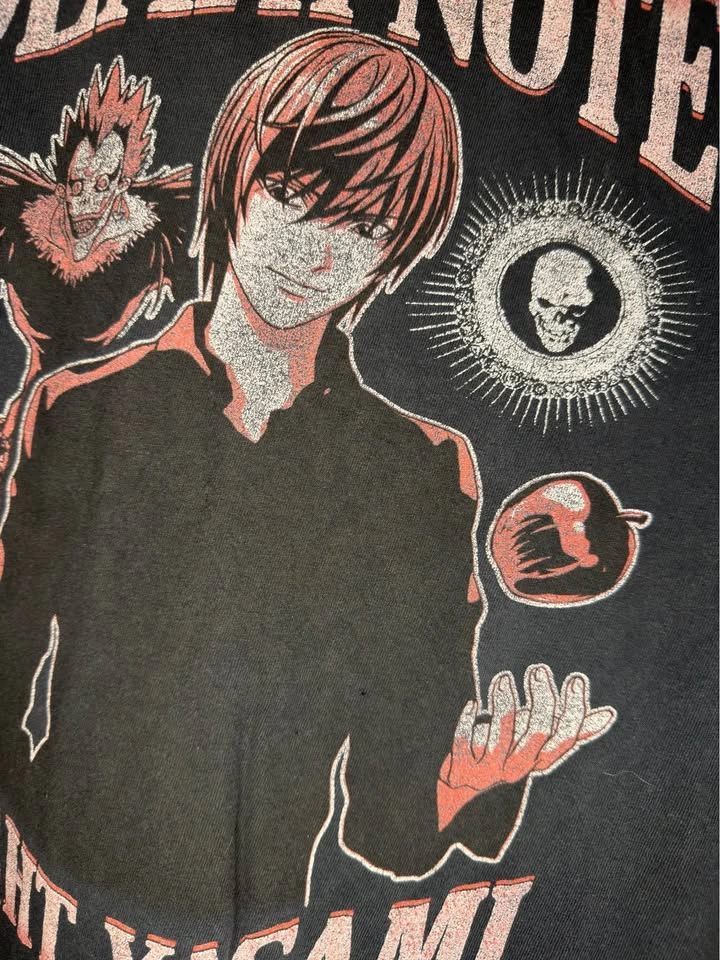 Death Note Light Yagami Ryuk Graphic T-Shirt Viz Media Black Fad - photo 3