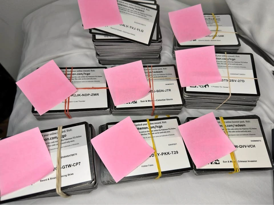 550+ Bulk Pokemon TCG Live Online Code Cards Lot