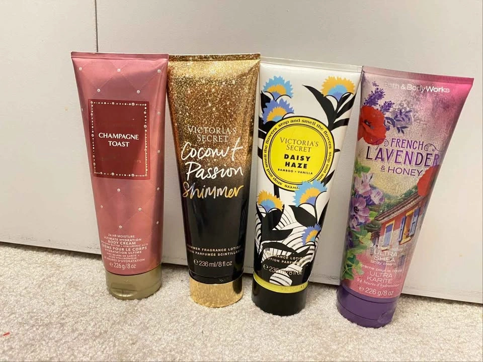 Body lotions/sanitizers/bubble bath necessities